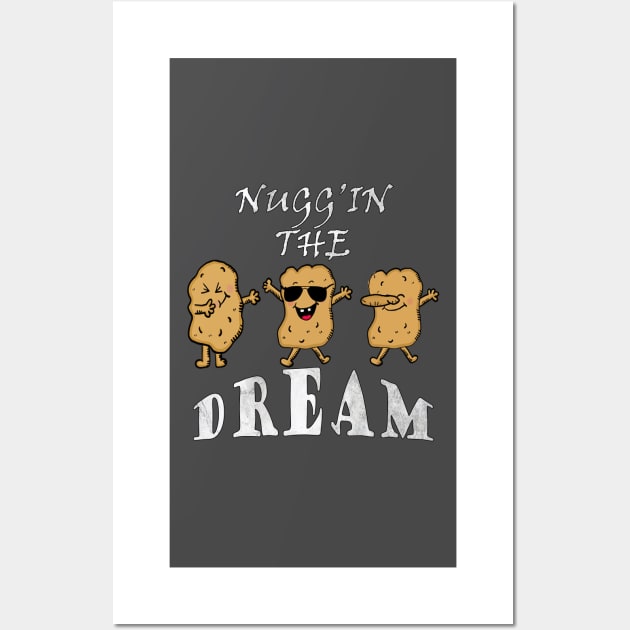 Funny Chicken Nugget Food Gifts Lover Dancing Dabbing Nuggets Wall Art by tamdevo1